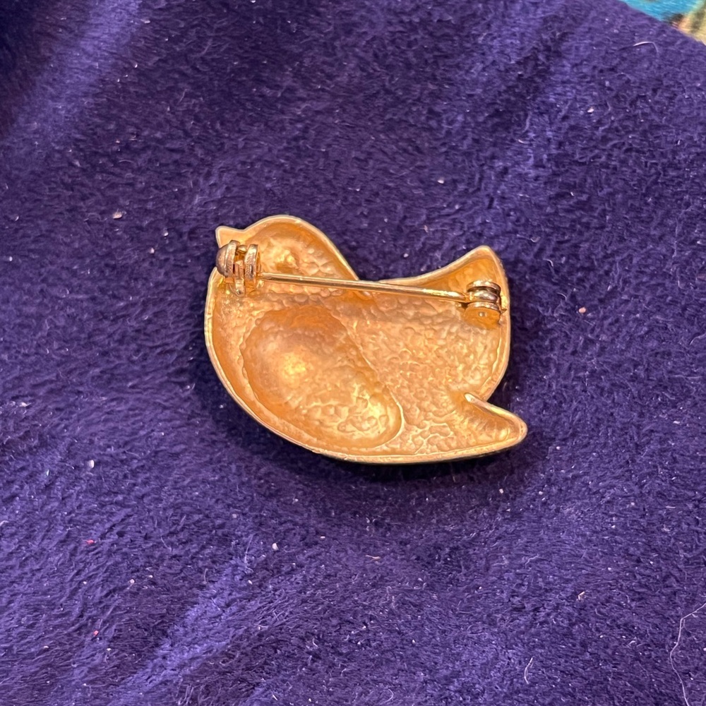 Vintage gold tone bird brooch - Picture 2 of 2